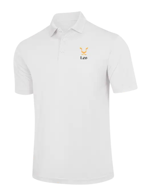 White PosiCharge Competitor Polo w/Leo Logo
