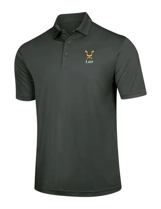 Dark Grey PosiCharge Competitor Polo w/Leo Logo