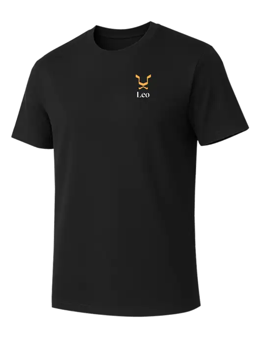 Allmade Deep Black Organic Cotton Tee w/Leo Logo