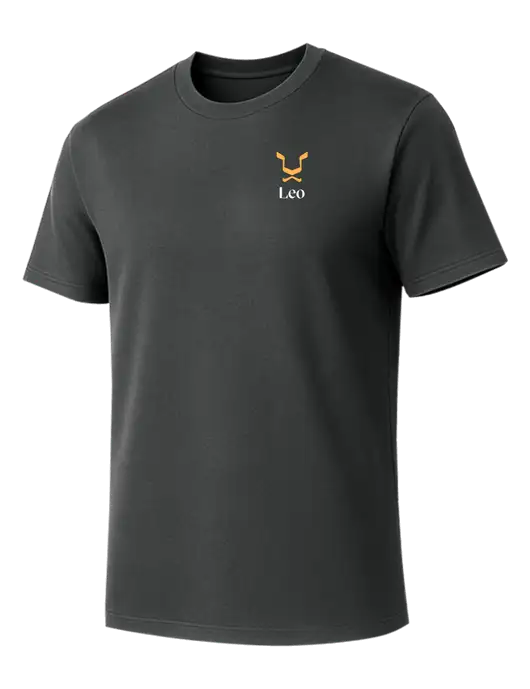Allmade Charcoal Grey Organic Cotton Tee w/Leo Logo