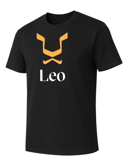 Allmade Deep Black Organic Cotton Tee w/Leo Logo