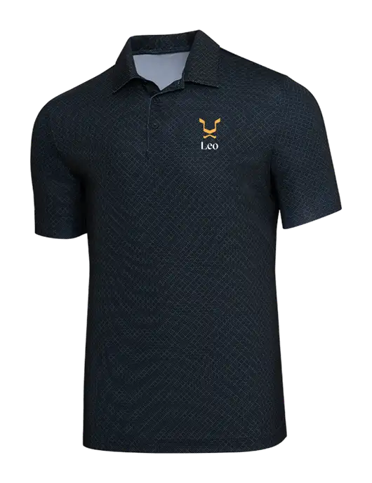 Adidas Black Diamond Dot Print Polo w/Leo Logo