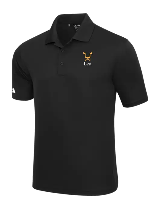 Adidas Black Basic Sport Polo w/Leo Logo