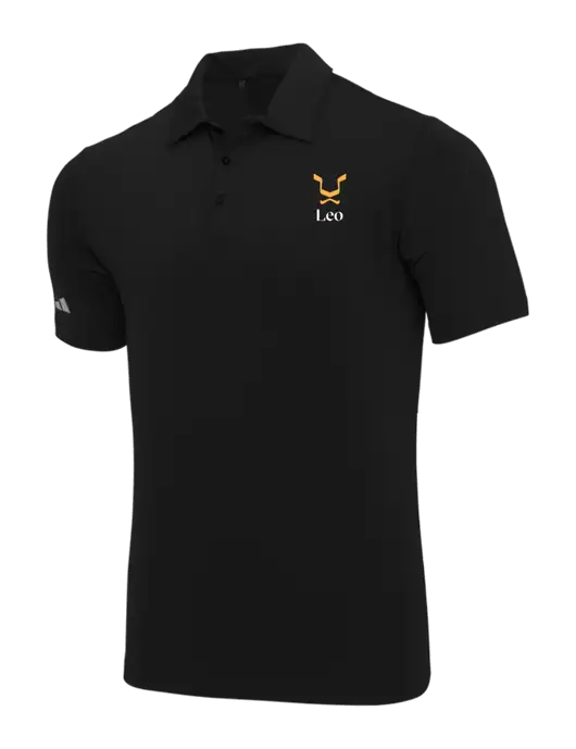 Adidas Black Ultimate Solid Polo w/Leo Logo