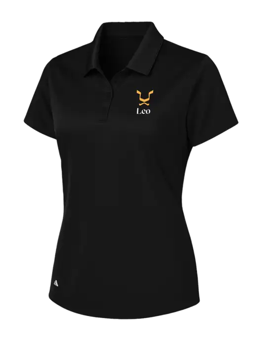 Adidas Black Womens Basic Sport Polo w/Leo Logo