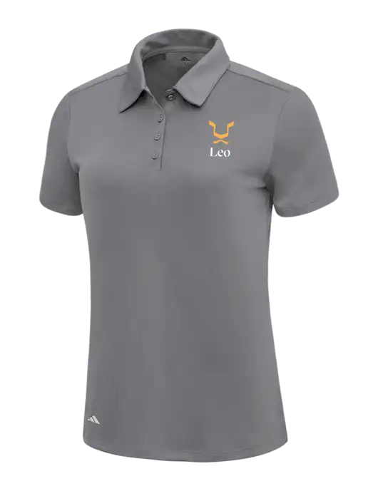 Adidas Medium Grey Womens Ultimate Solid Polo w/Leo Logo