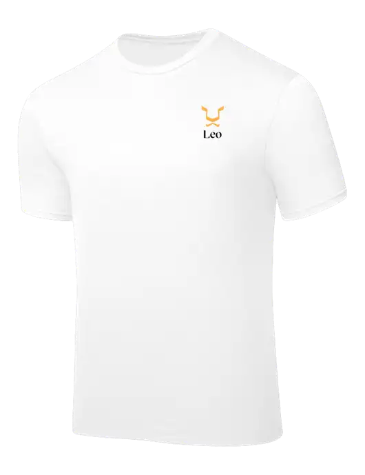 White PosiCharge Competitor Tee w/Leo Logo