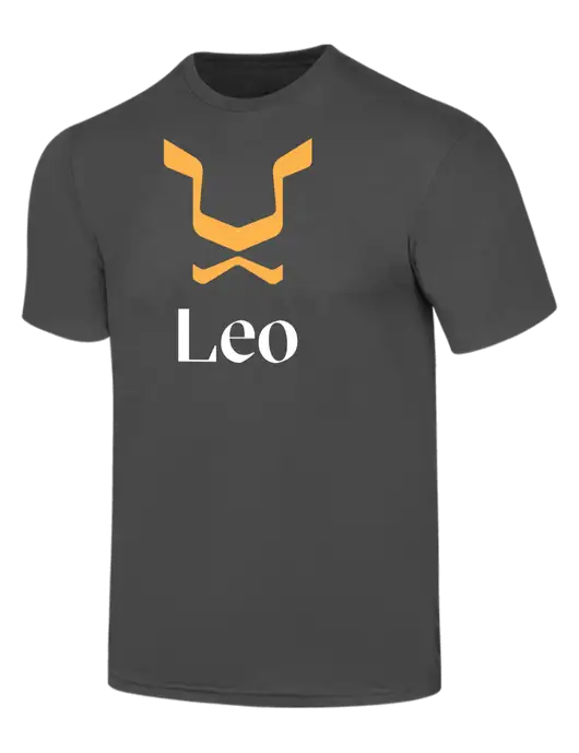 Simply Soft Charcoal 4.5oz  Poly/Combed Ring Spun Cotton T-Shirt w/Leo Logo