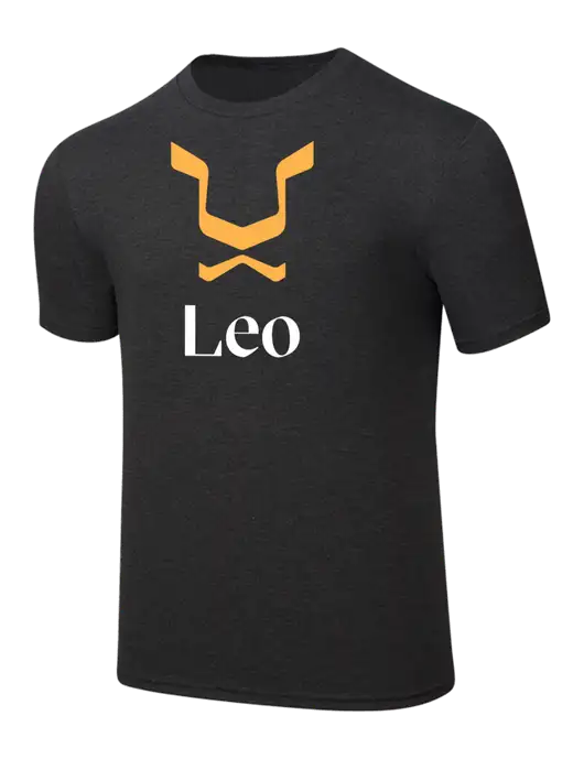 Simply Soft Black Frost 4.5oz  Poly/Combed Ring Spun Cotton T-Shirt w/Leo Logo