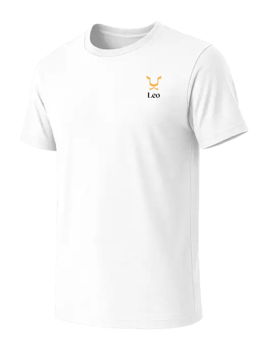 BELLA+CANVAS White Blend CVC Short Sleeve Tee w/Leo Logo