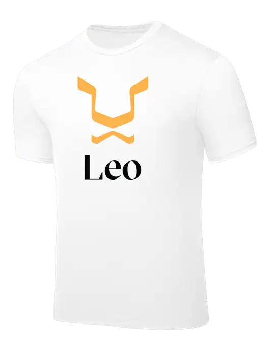 White PosiCharge Competitor Tee w/Leo Logo