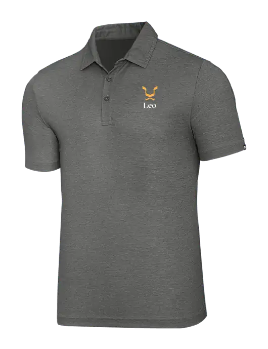 TravisMathew Grey Heather Oceanside Polo w/Leo Logo