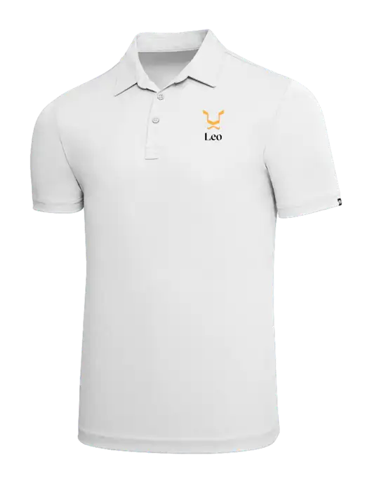 TravisMathew White Solid Oceanside Polo w/Leo Logo