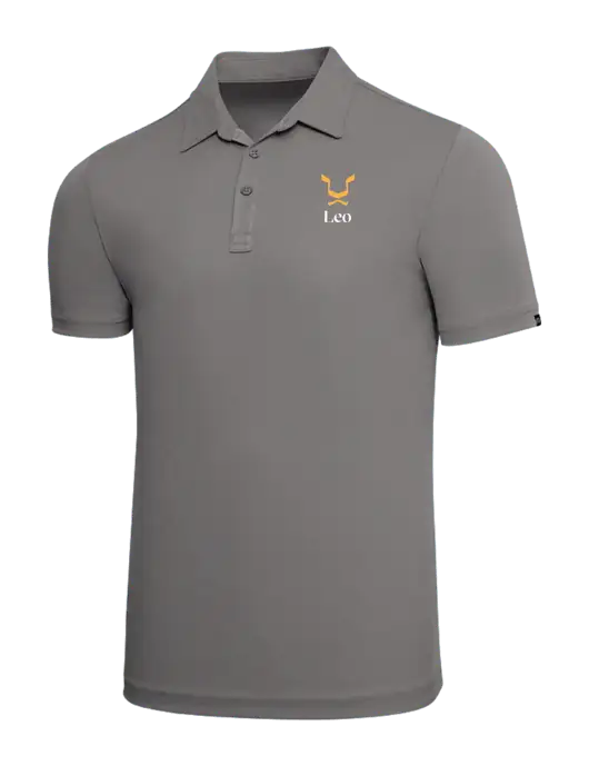 TravisMathew Grey Solid Oceanside Polo w/Leo Logo