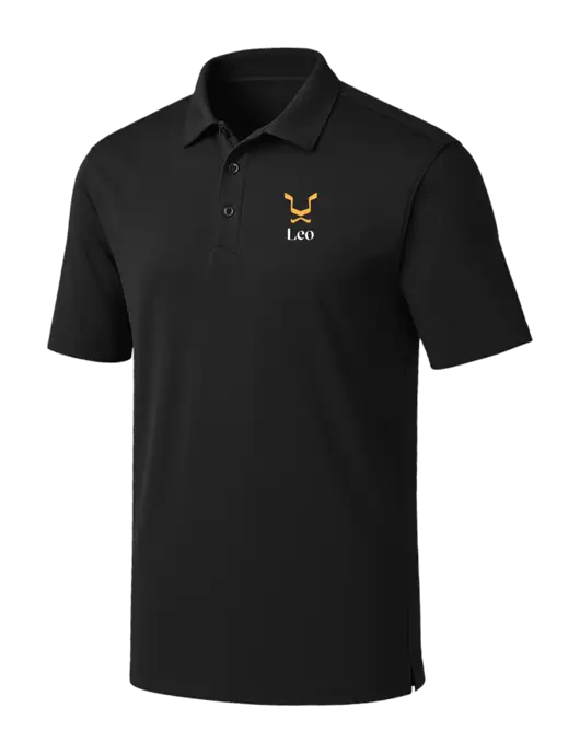 Black Silk Touch Performance Polo w/Leo Logo