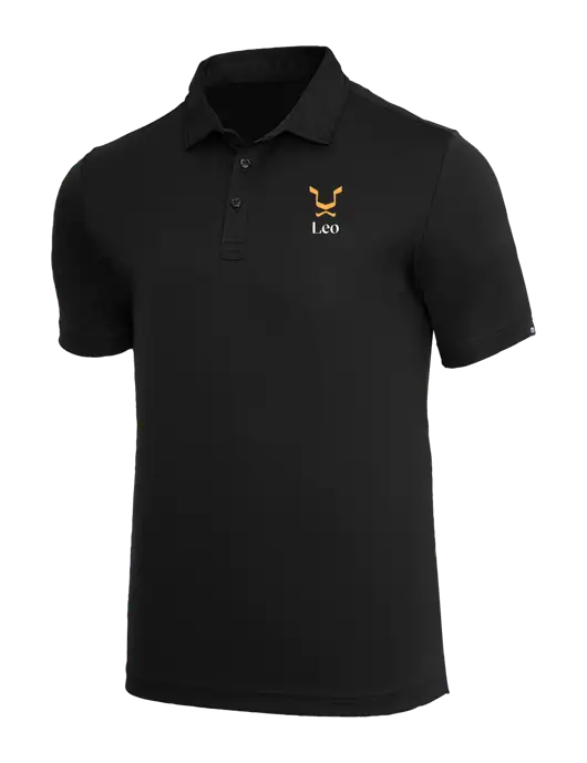 TravisMathew Black Coto Performance Polo w/Leo Logo