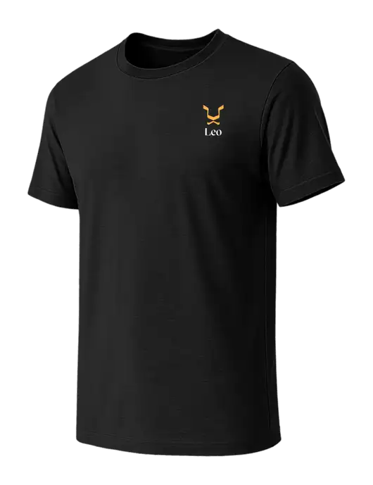 BELLA+CANVAS Black CVC Short Sleeve Tee w/Leo Logo