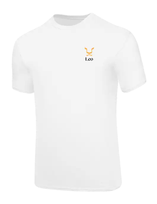 Core Blend White T-Shirt w/Leo Logo