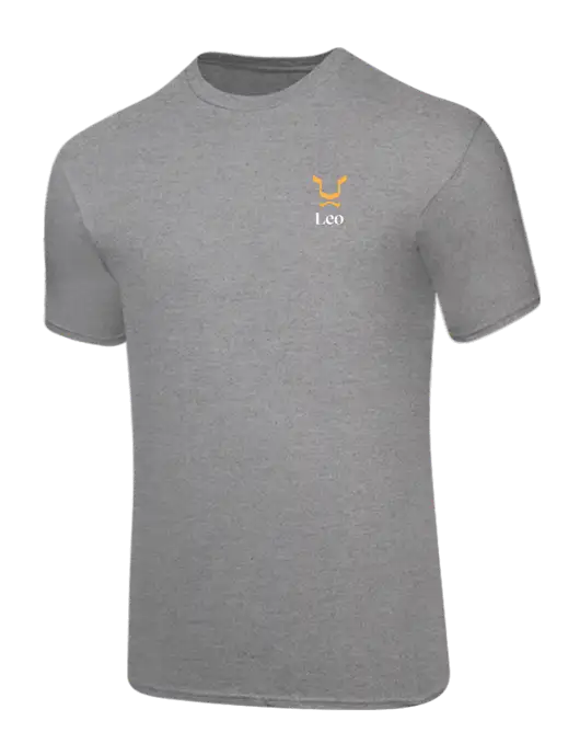 Core Blend Medium Grey Heather T-Shirt w/Leo Logo