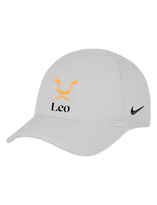 Nike White Featherlight Cap w/Leo Logo