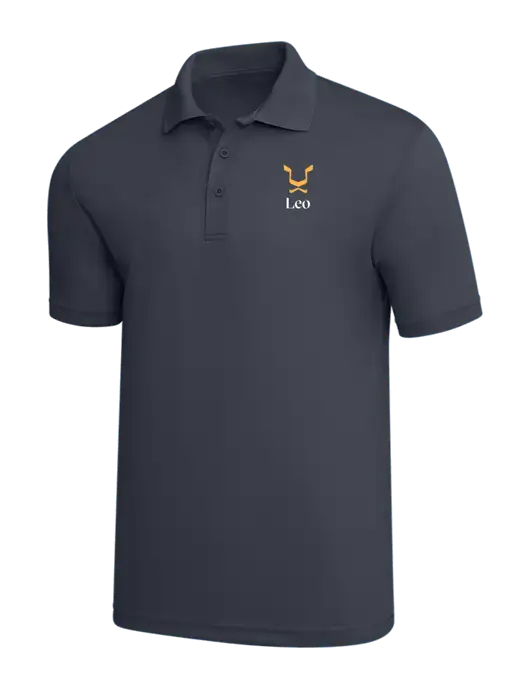 Dark Grey PosiCharge RacerMesh Polo w/Leo Logo