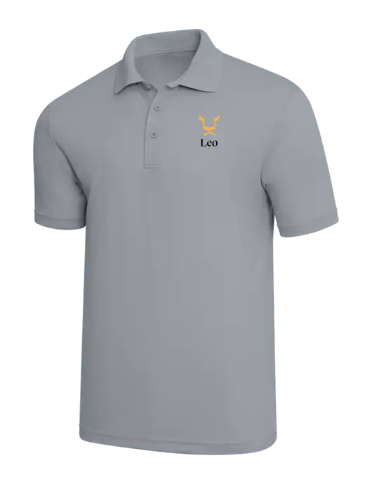Light Grey PosiCharge RacerMesh Polo w/Leo Logo