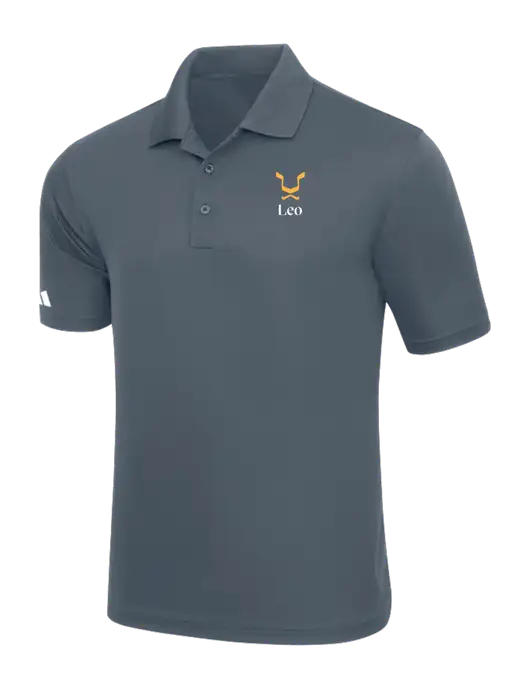 Adidas Medium Grey Basic Sport Polo w/Leo Logo