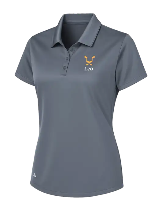Adidas Medium Grey Womens Basic Sport Polo w/Leo Logo