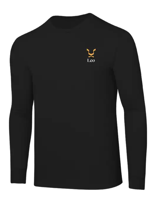 Core Blend Black Long Sleeve Tee w/Leo Logo