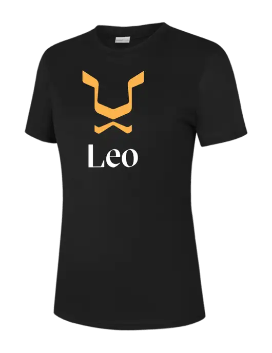  Womens Black PosiCharge Competitor Tee w/Leo Logo