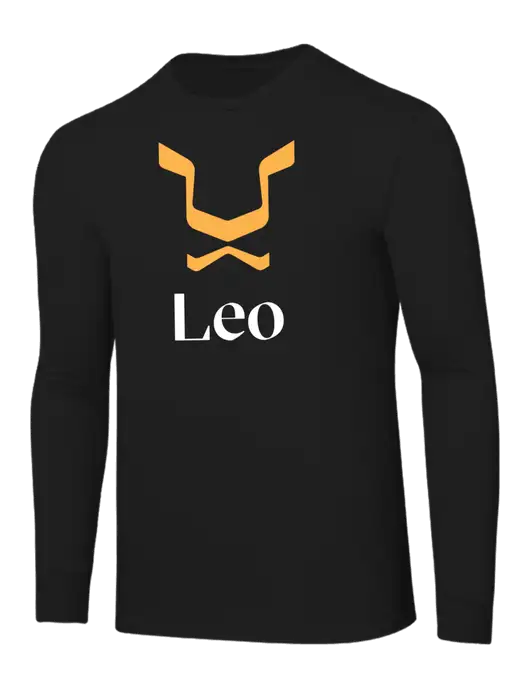 Core Blend Black Long Sleeve Tee w/Leo Logo