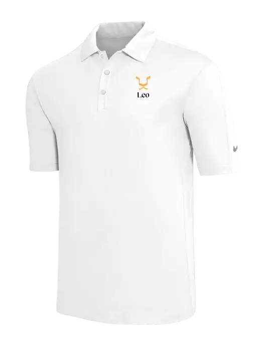 Nike White Tech Sport Dri-FIT Polo w/Leo Logo