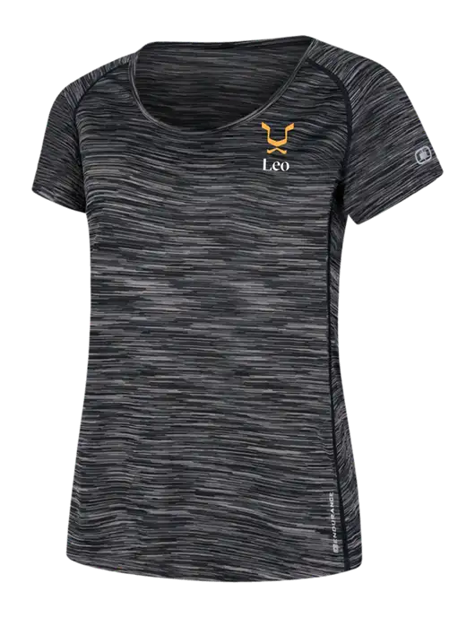 OGIO Womens Black Space Dye Verge Scoop Neck w/Leo Logo