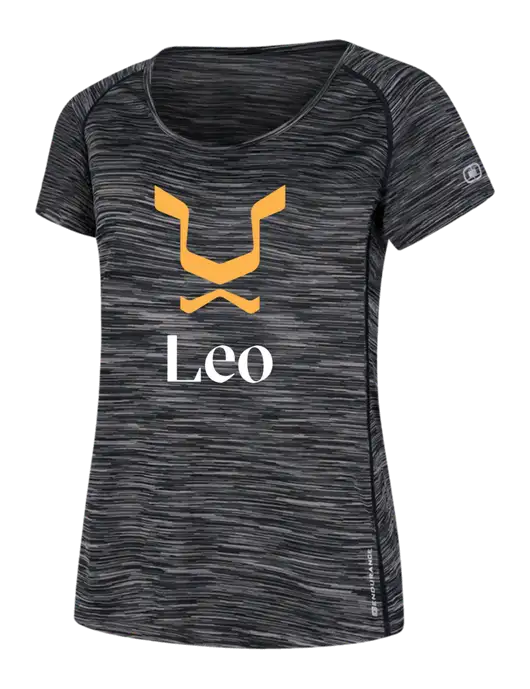 OGIO Womens Black Space Dye Verge Scoop Neck w/Leo Logo