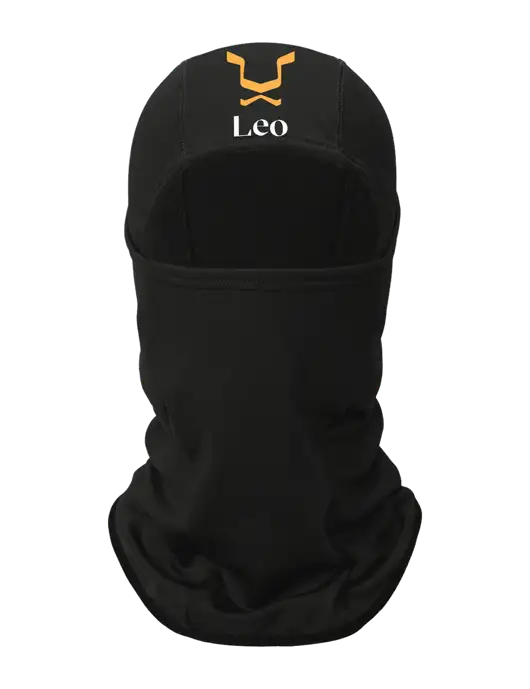 Black CornerStone Smooth Fleece Face Mask w/Leo Logo