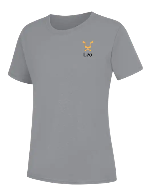 Womens Light Grey Heather Core Blend Tee w/Leo Logo