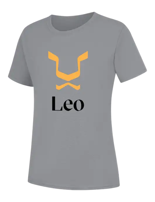 Womens Light Grey Heather Core Blend Tee w/Leo Logo