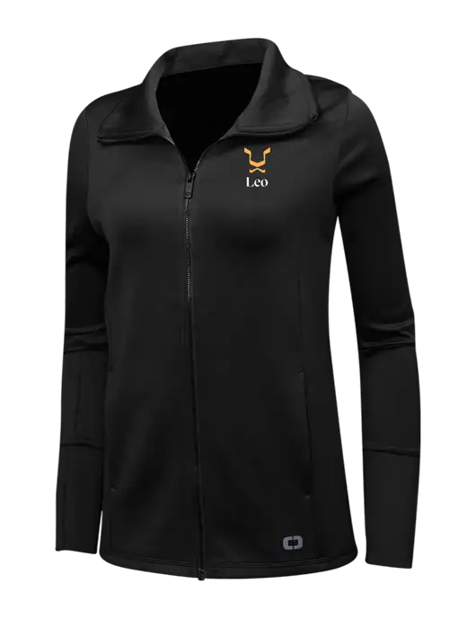 OGIO Black Womens Endurance Modern Performance Full-Zip w/Leo Logo