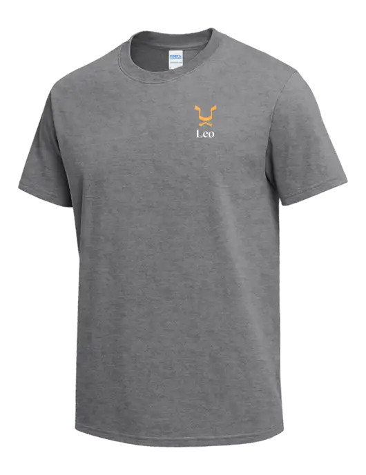 Medium Grey Heather Heavyweight 6.1 oz T-Shirt w/Leo Logo