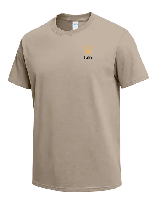 Tan Heavyweight 6.1 oz T-Shirt w/Leo Logo