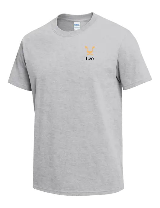 Light Grey Heather Heavyweight 6.1 oz T-Shirt w/Leo Logo