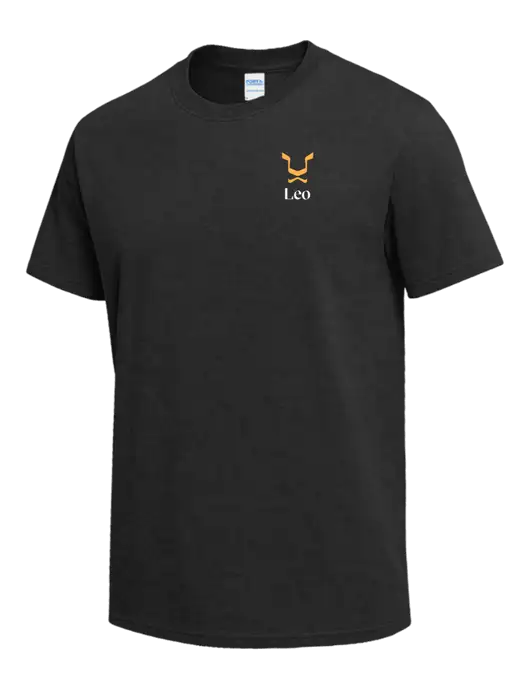 Dark Grey Heather Heavyweight 6.1 oz T-Shirt w/Leo Logo