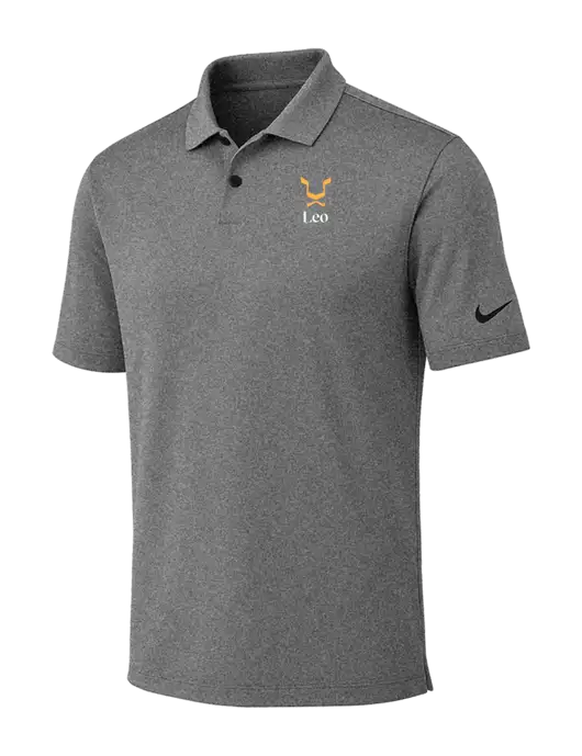 Nike Dark Grey Heather Dri-FIT Vapor Polo w/Leo Logo