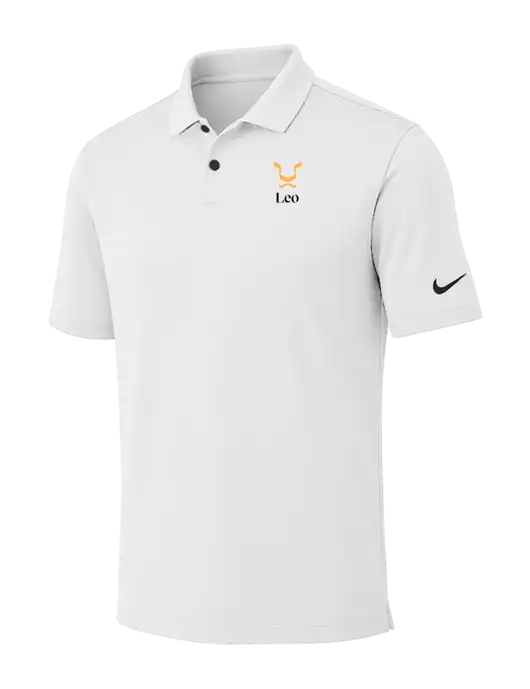 Nike White Dri-FIT Vapor Polo w/Leo Logo