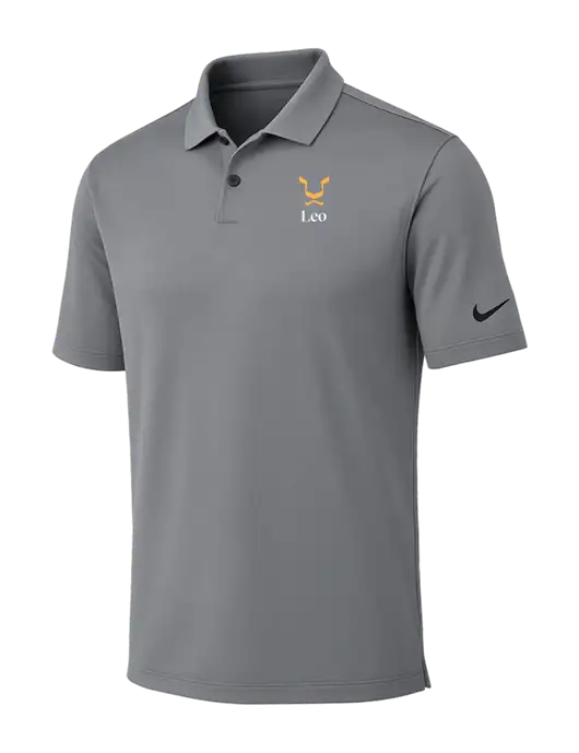 Nike Medium Grey Dri-FIT Vapor Polo w/Leo Logo