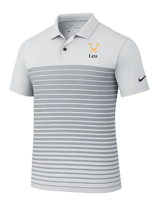 Nike Light Grey Dri-FIT Vapor Block Polo w/Leo Logo