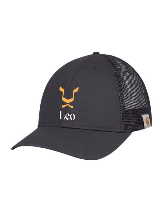 Carhartt Dark Grey Canvas Trucker Cap w/Leo Logo