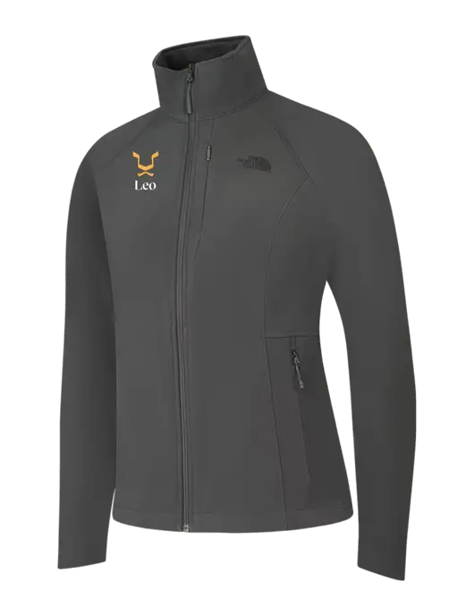 North Face Womens Medium Grey Apex Barrier Soft Shell Jacket  w/Leo Logo