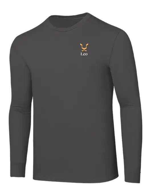 Seriously Soft Dark Grey Long Sleeve T-Shirt w/Leo Logo
