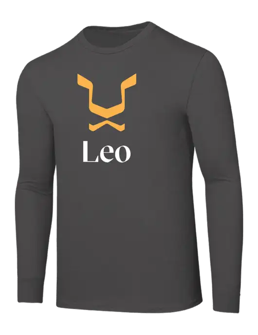 Seriously Soft Dark Grey Long Sleeve T-Shirt w/Leo Logo